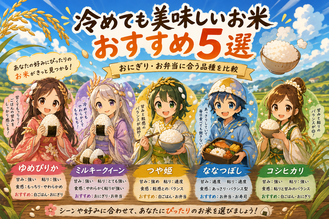 冷めても美味しいお米おすすめ5選｜おにぎり・お弁当に合う品種を比較