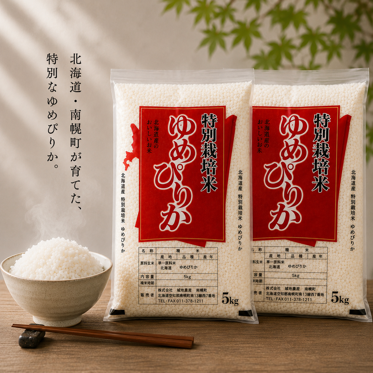 【新米】北海道南幌産 ゆめぴりか特別栽培米 10kg（5kg×2袋）【送料無料】